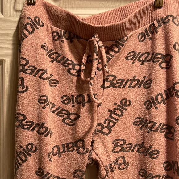 Barbie soft drawstring pink gray lounge Pj pants - Picture 2 of 4